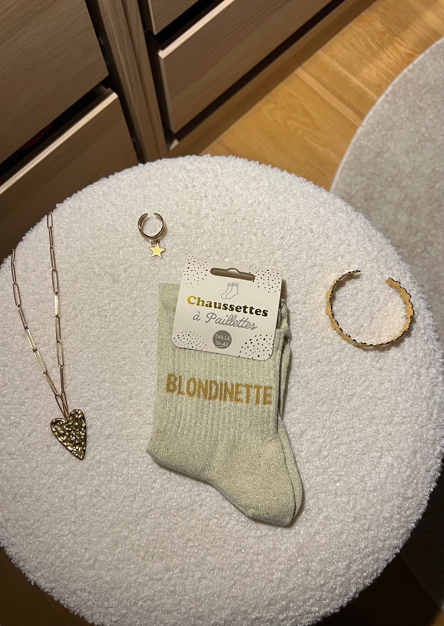 Chaussettes à paillettes « BLONDINETTE »
