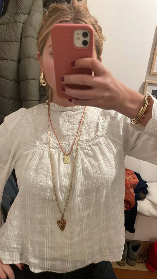 Sautoir coeur avec croix