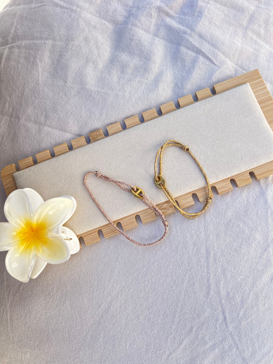 Bracelet cordon pailleté
