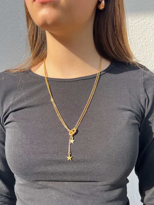 Collier star doublé