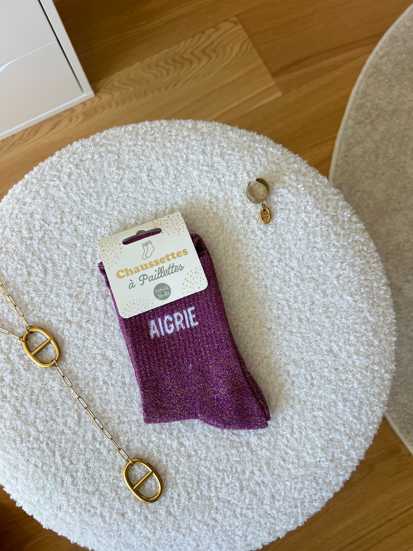 Chaussettes à paillettes « AIGRIE »