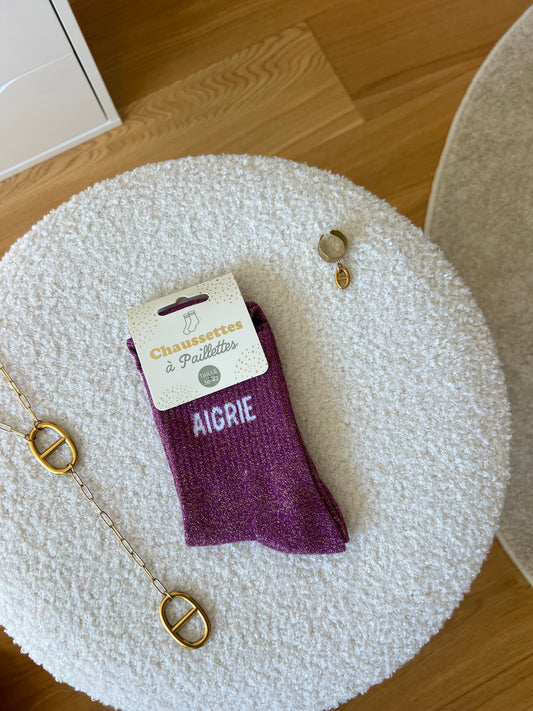 Chaussettes à paillettes « AIGRIE »