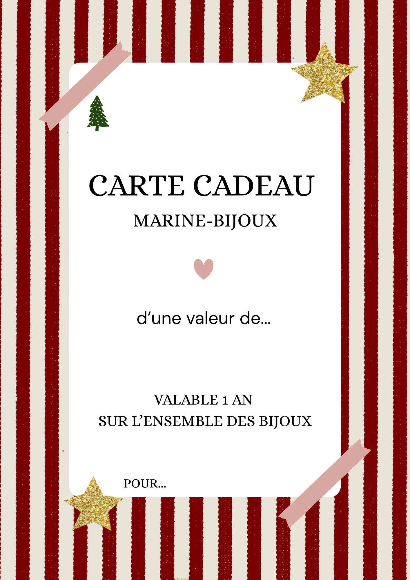 CARTE CADEAU MARINE-BIJOUX