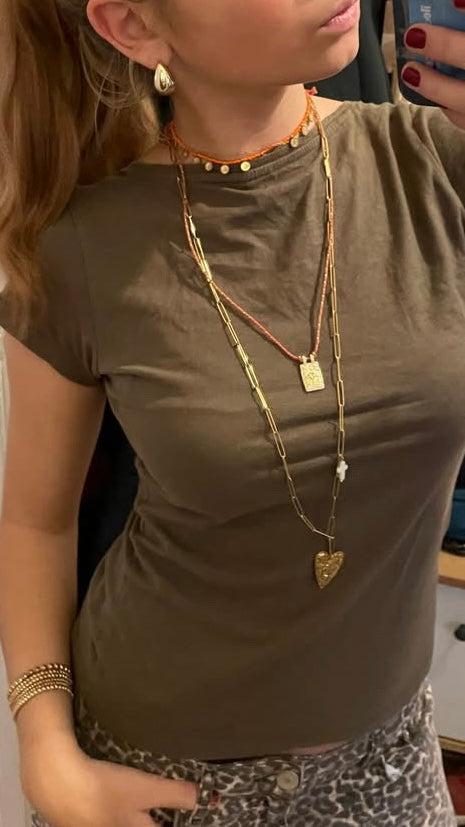 Sautoir coeur avec croix