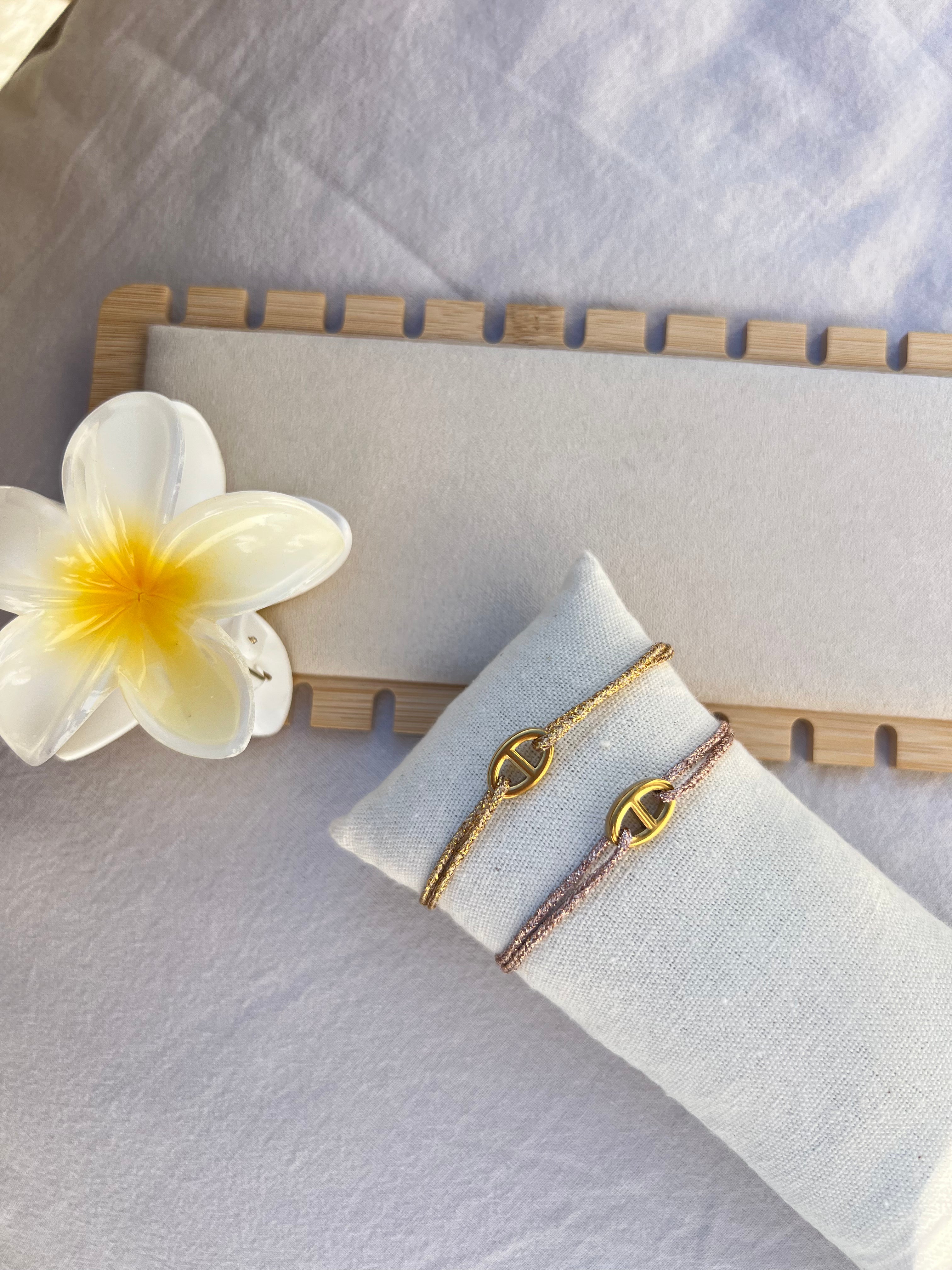 Bracelet cordon pailleté