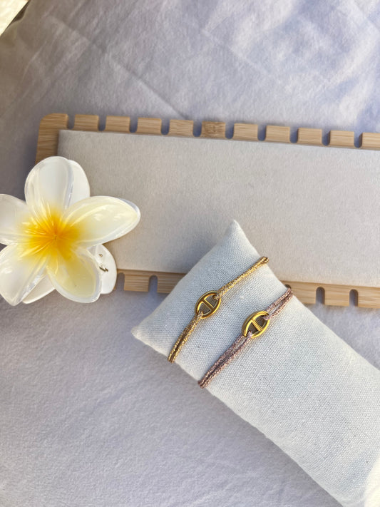 Bracelet cordon pailleté