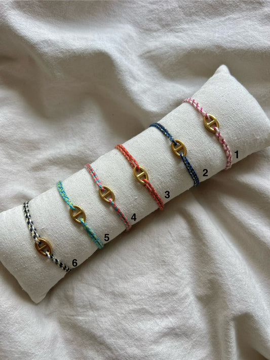 Bracelet cordon coloré