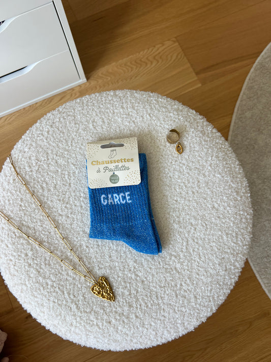 Chaussettes à paillettes « GARCE »