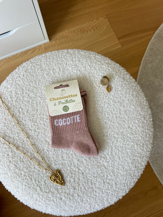 Chaussettes à paillettes « COCOTTE »